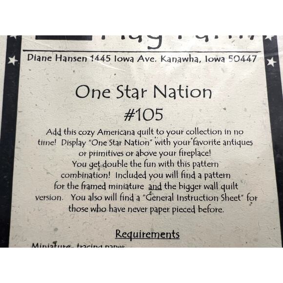 quilt pattern flag farm miniatures wall quilt #105 - Picture 5 of 6